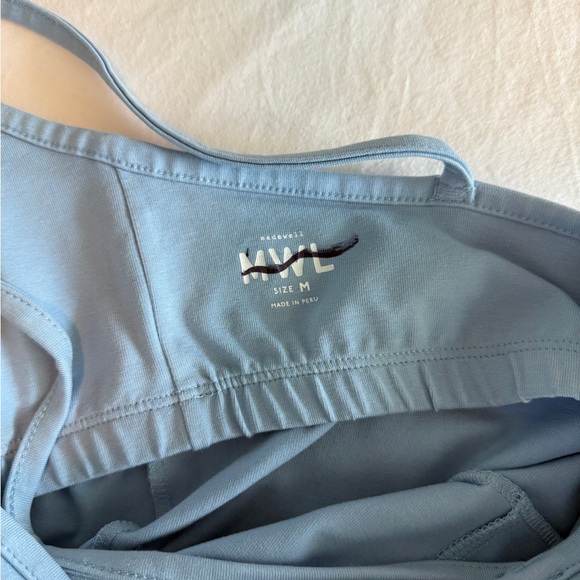 Women's Madewell Knit Biker Unitard: Botanical Dye Edition Baby Blue M - Picture 5 of 9